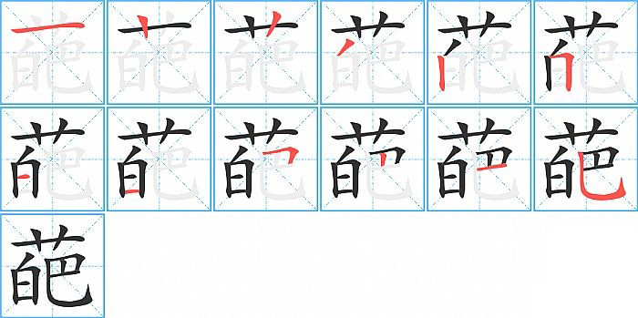 葩的笔顺分步演示图