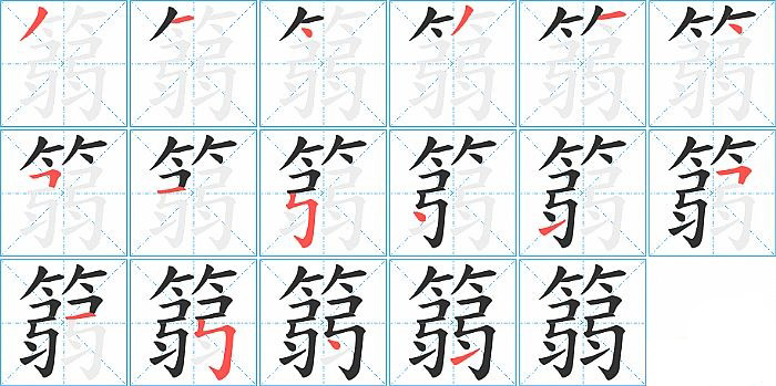 篛的笔顺分步演示图